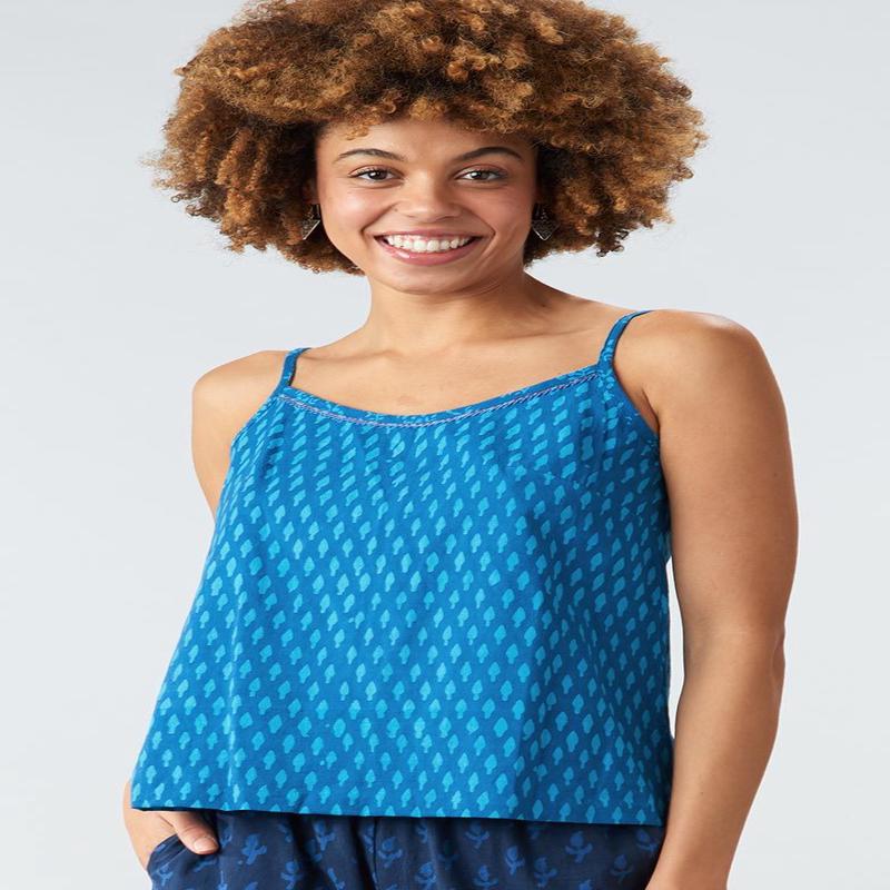 Adjustable Straps Cami - Bondi blue