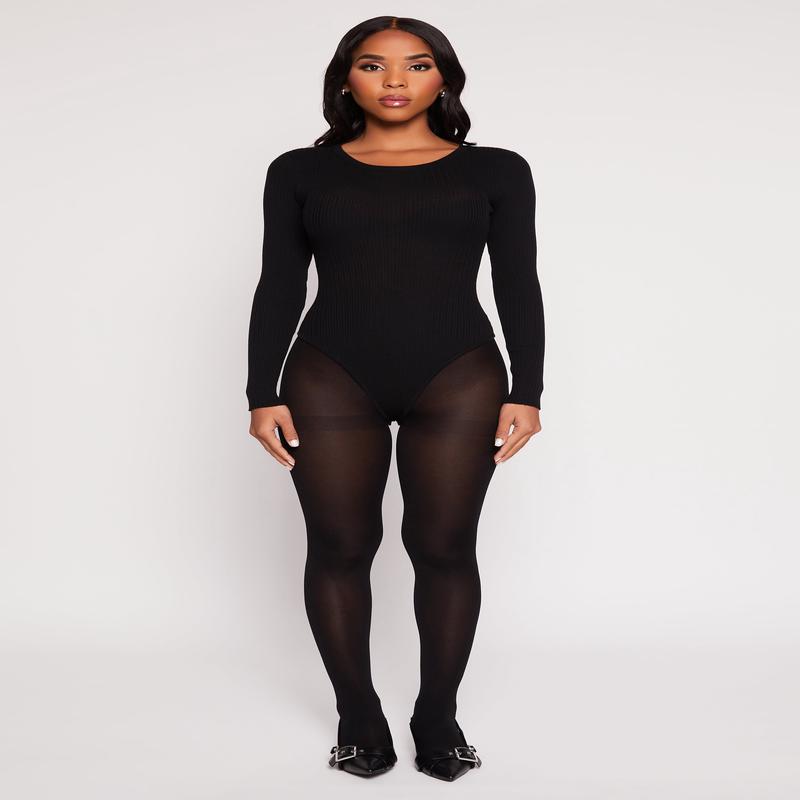 Daisy Ribbed Knit Bodysuit