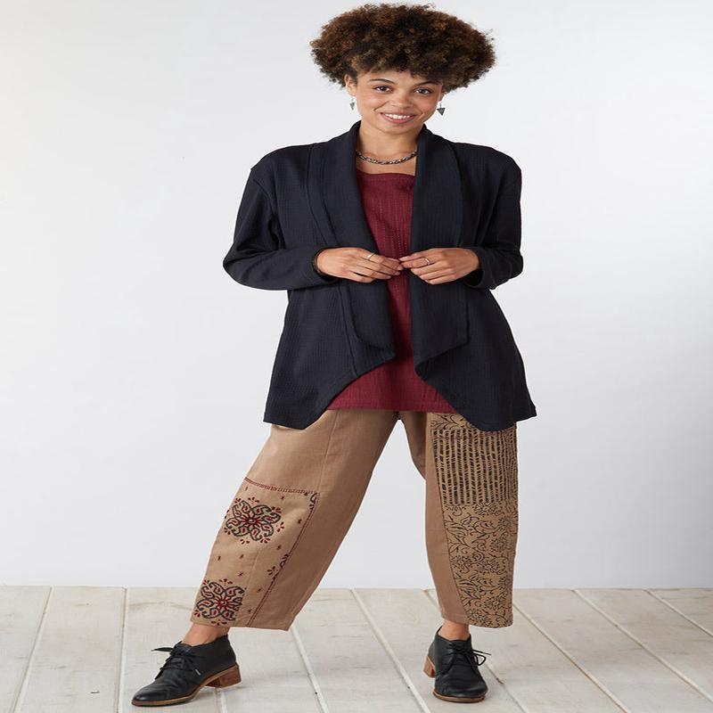 Kalpa Cotton Twill Barrel-Leg Pant - Shale