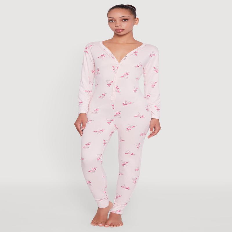 Martini Graphic Pajama Onesie