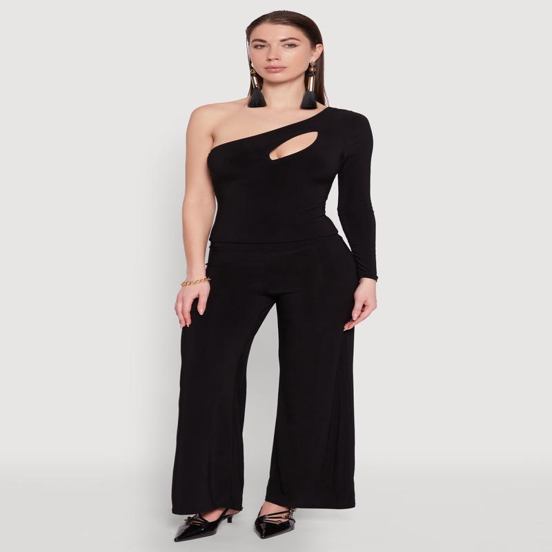 Wide Waist Palazzo Pants