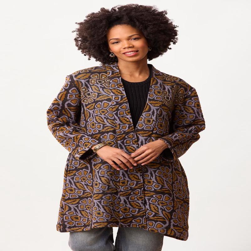 Shimoga Quilted Swing Jacket - Black/Multi