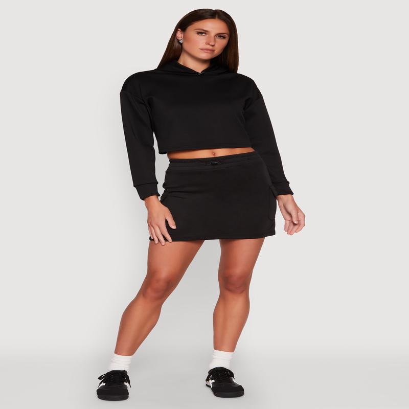 Toggle Drawstring Cargo Skort