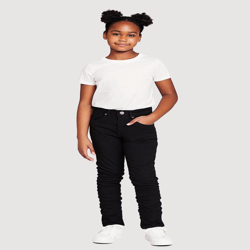Girls Ruched Slim Leg Stretchy Pants