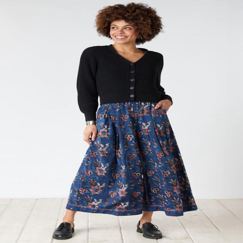 Natural Dye Gaucho Pant - Indigo