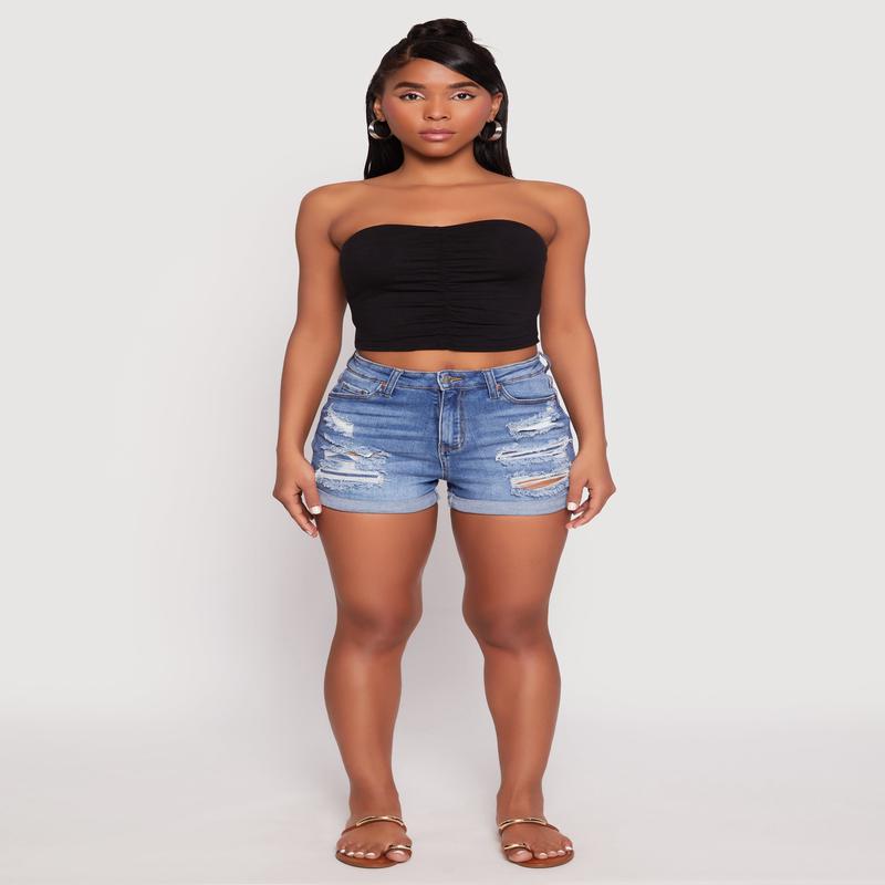 Ruched Front Tube Top