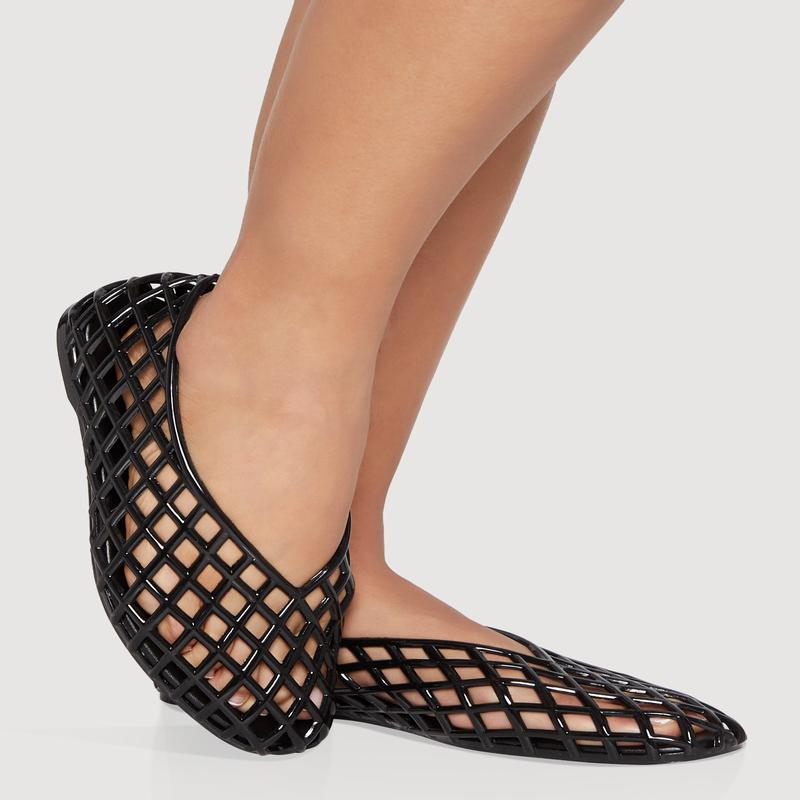 Glitter Jelly Cut Out Flats