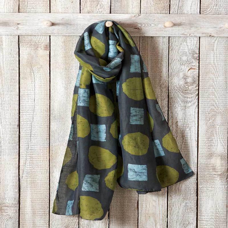 Scarf - Charcoal /Multi