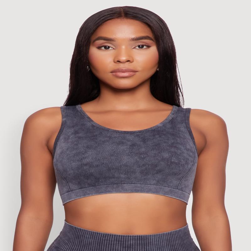 Seamless Mineral Wash Cropped Tank Top