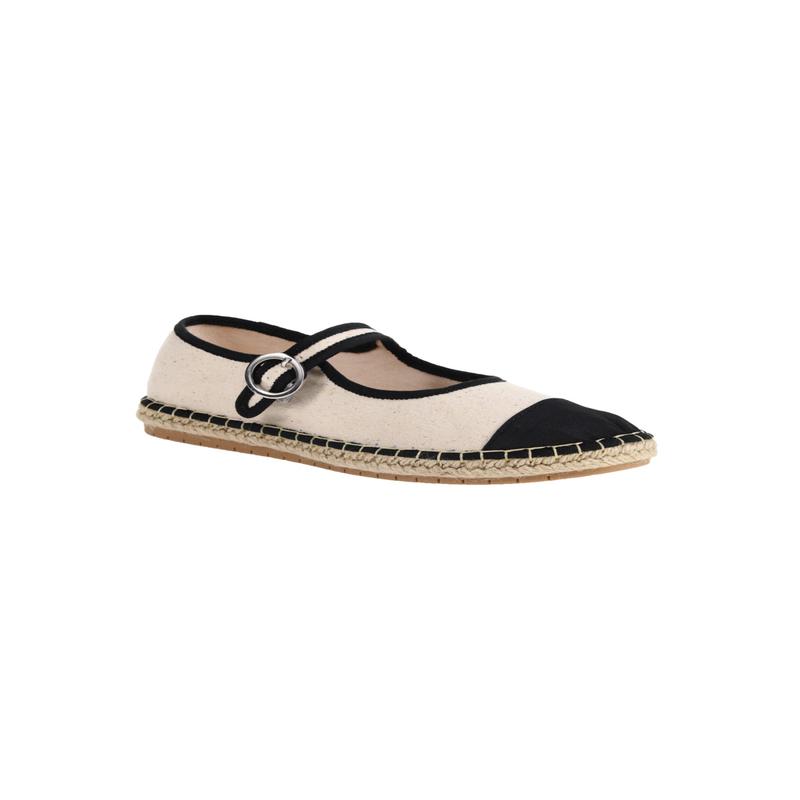 Chinese Laundry Paloma Cream and Black Espadrille Flats - FINAL SALE
