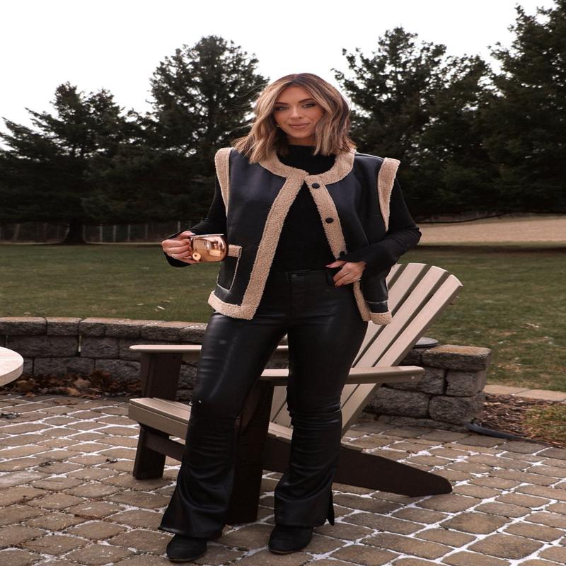 Free People Black Level Up Vegan Slit Boot Pants - FINAL SALE