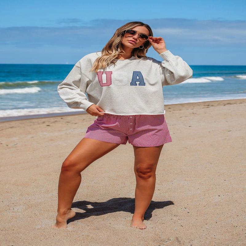 Red and White Gingham Print Boxer Shorts - FINAL SALE