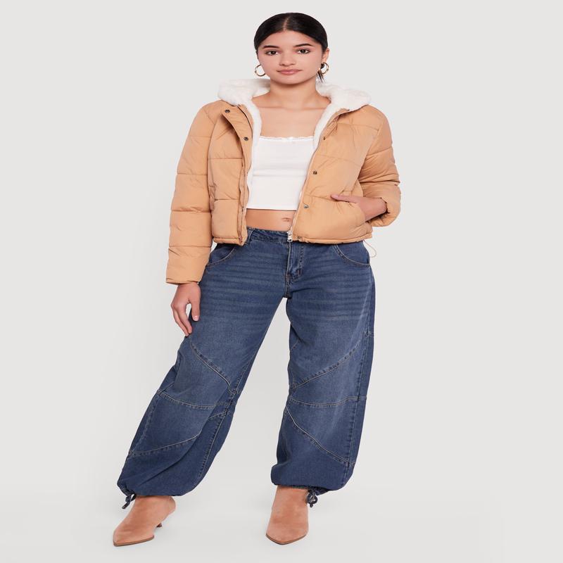 Faux Fur Lined Hooded Puffer Jacket