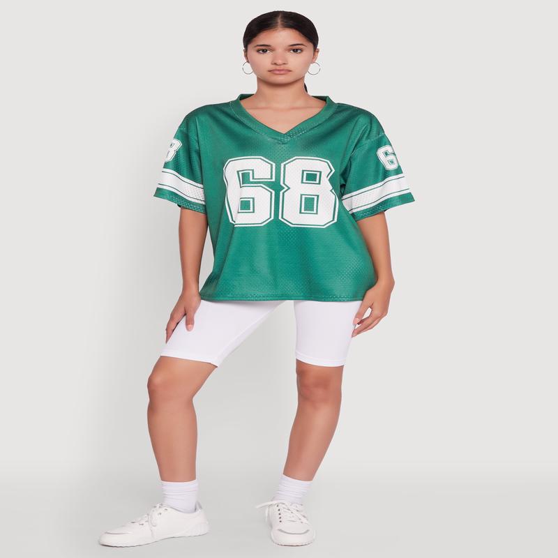 68 Graphic V-Neck Football Jersey