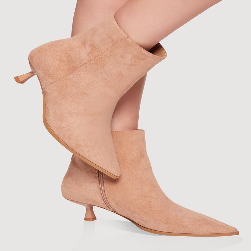 Pointed Toe Low Heel Ankle Boots