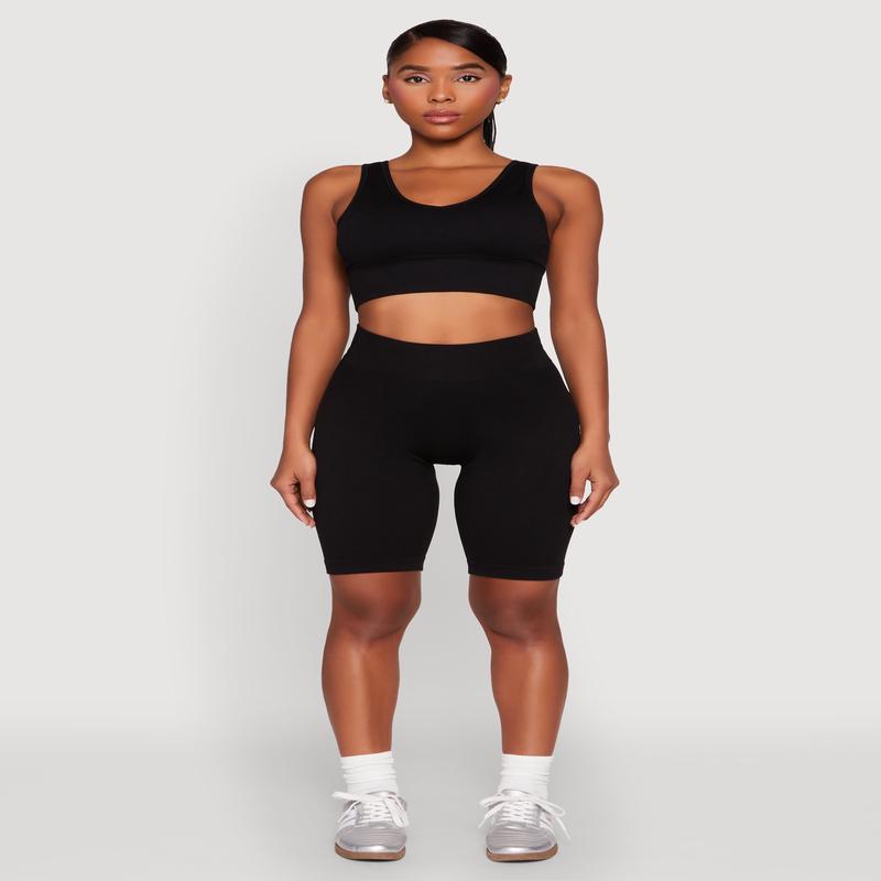 Seamless High Waisted Bike Shorts