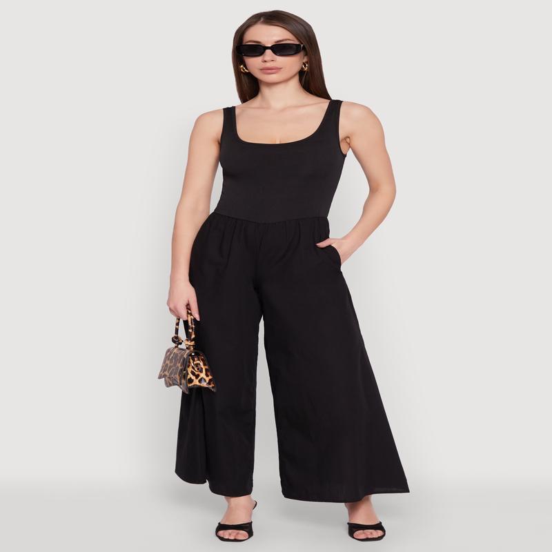 Sleeveless Scoop Neck Jumpsuit