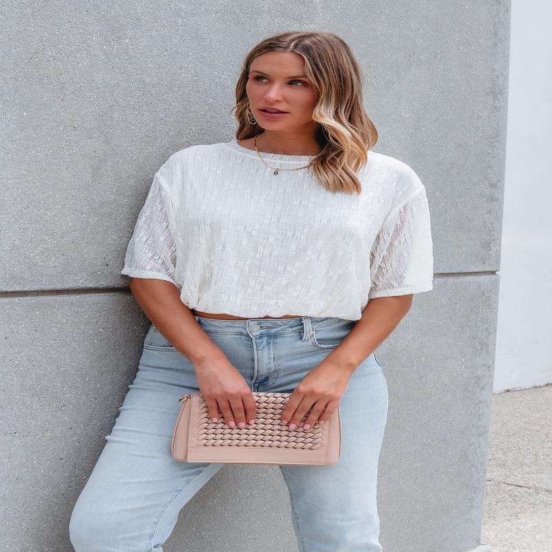 Steve Madden Orsa Cream Semi-Sheer Top - FINAL SALE