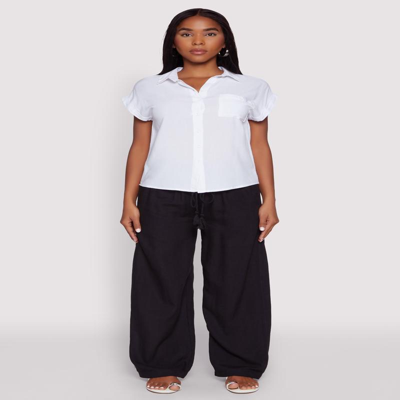 Linen High Waisted Pants