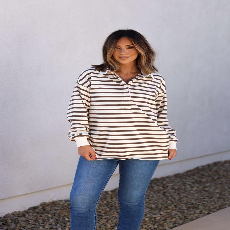 Sawyer Brown Striped Pullover - DOORBUSTER