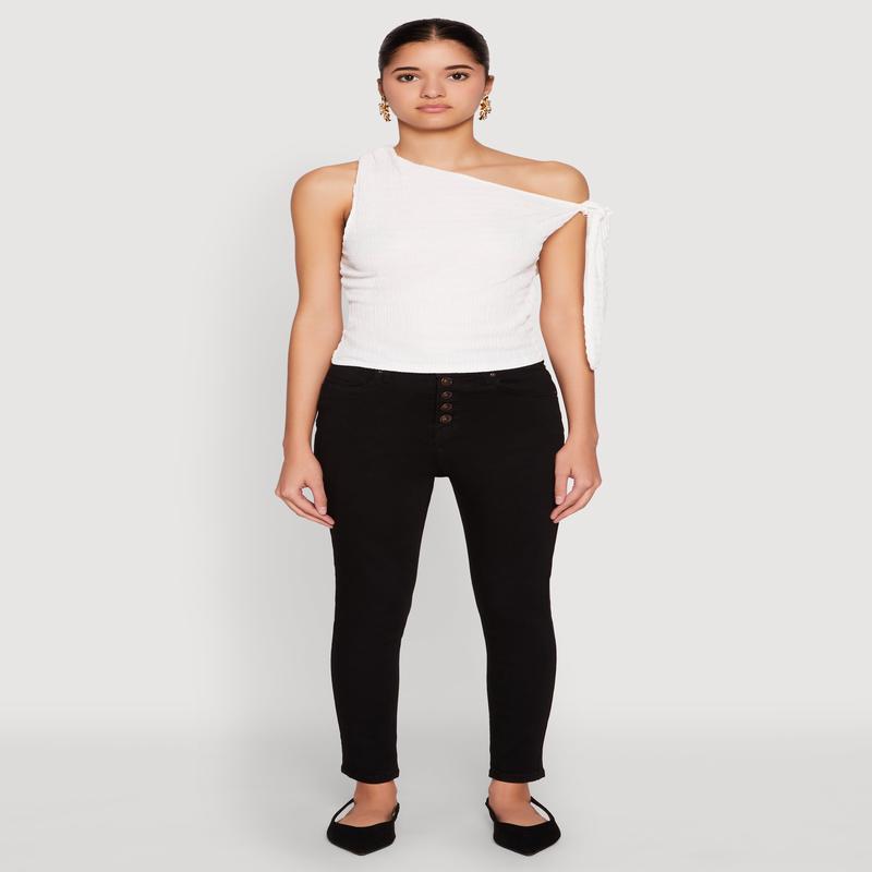 WAX Button Fly Skinny Jeans