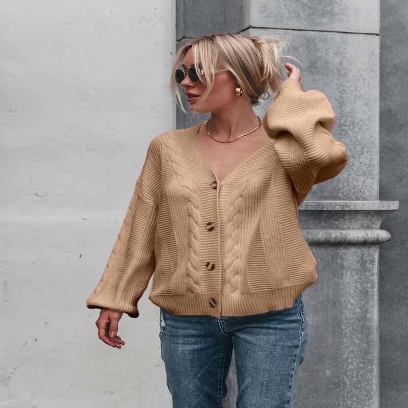 Camden Button Down Cardigan - Taupe - DOORBUSTER