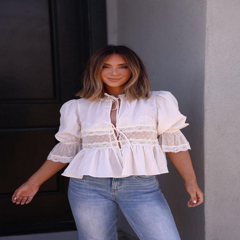 Free People White Forever Young Top - FINAL SALE