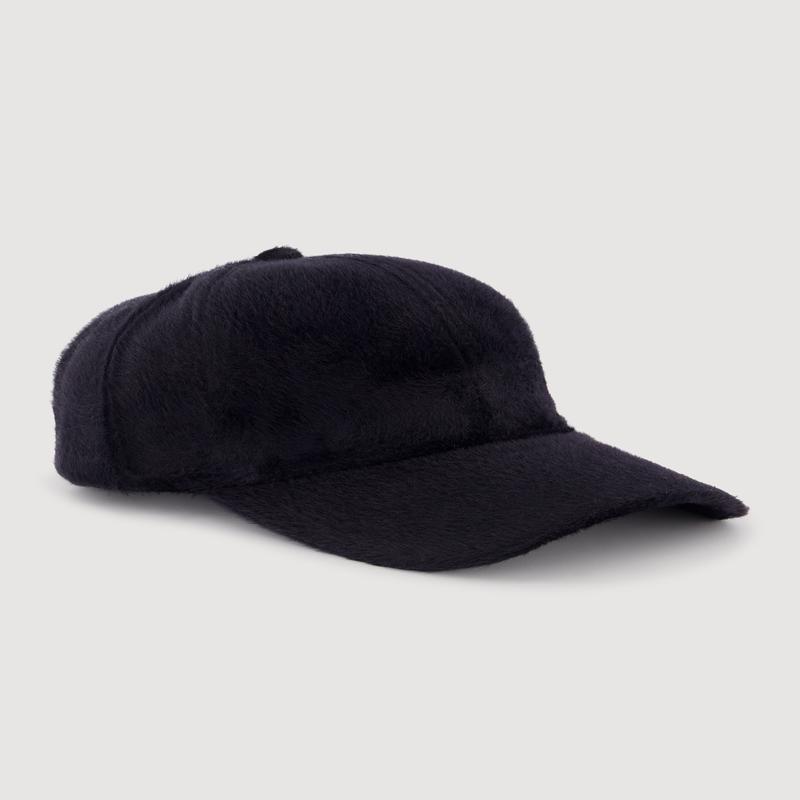 Solid Faux Fur Baseball Cap