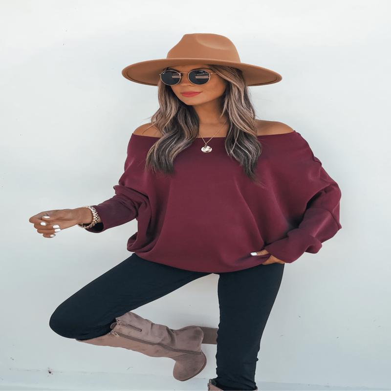 Burgundy Soft Cloud Scuba Pullover