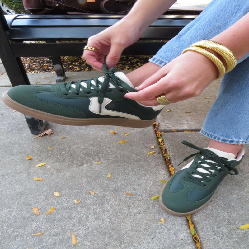 Green Remus Lace Up Sneakers - DOORBUSTER