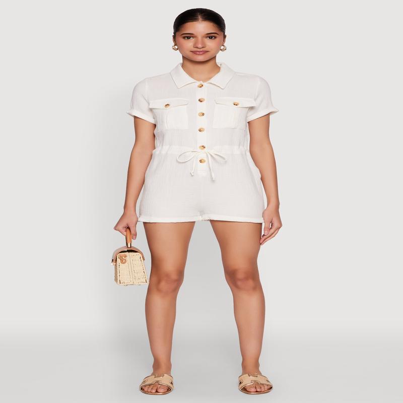 Almost Famous Gauze Knit Romper