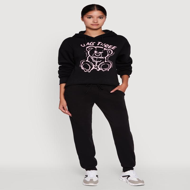 Mid Rise Solid Fleece Joggers