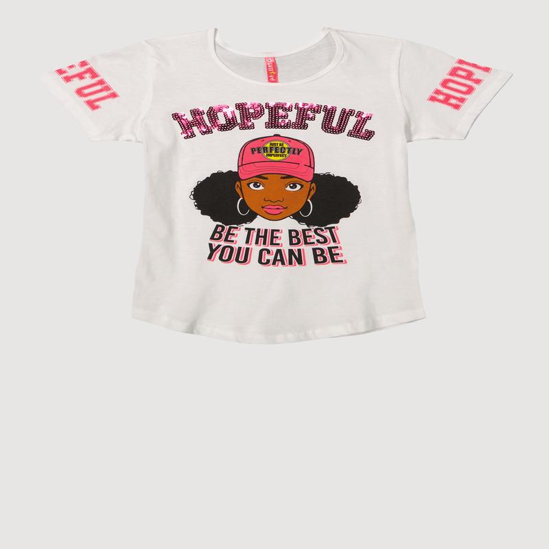 Girls Sequin Hopeful Graphic Tee