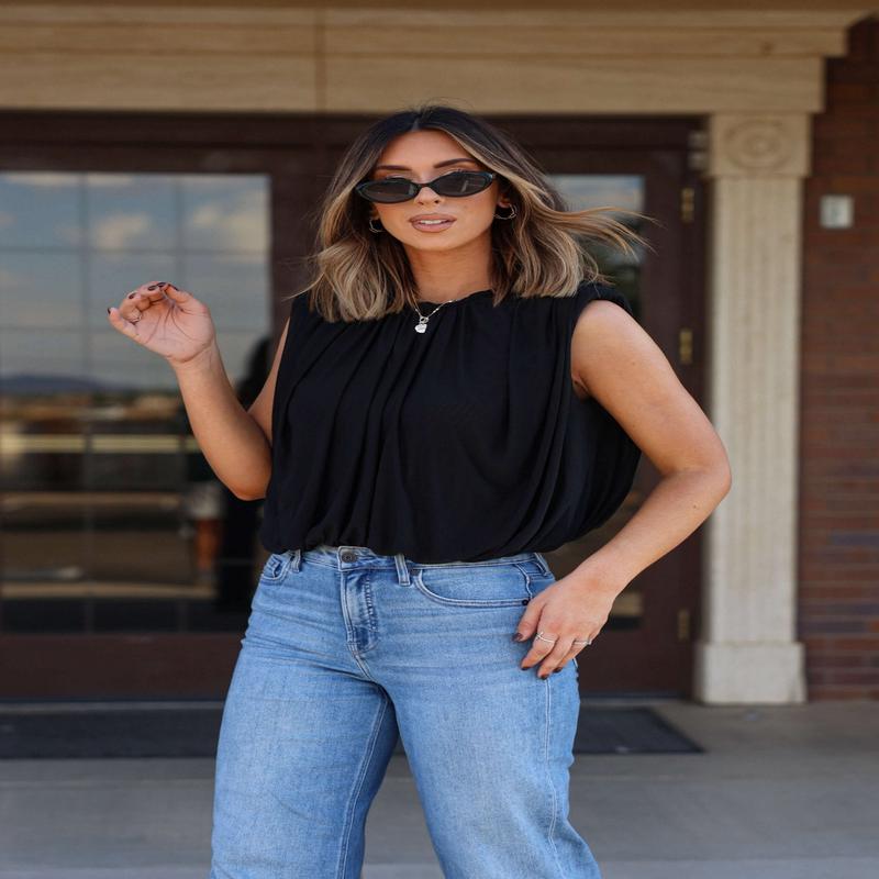 Steve Madden Black Cherra Mesh Top