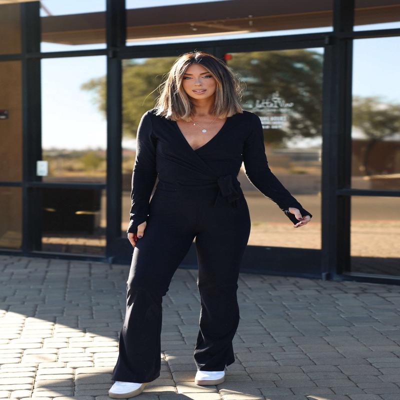 Thread and Supply Polina Black Flare Pants