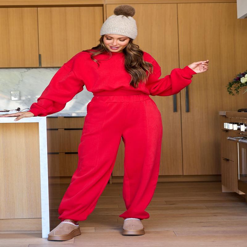 Holiday Red Lounge Jogger Sweatpants