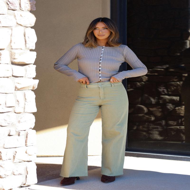 Sage Straight Wide Leg Pants