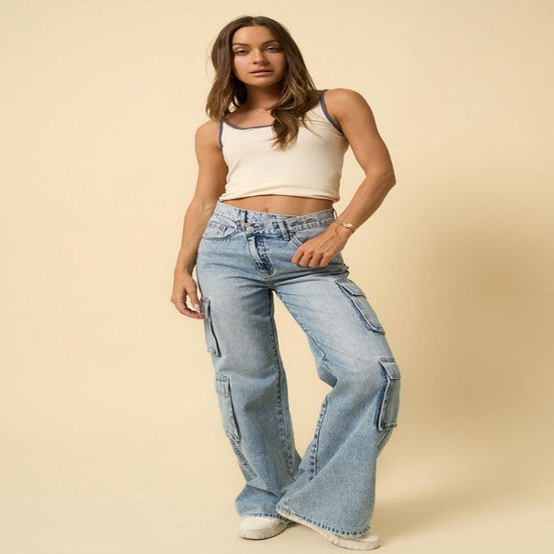 CROSSOVER RELAXED CARGO JEANS *Online Only*