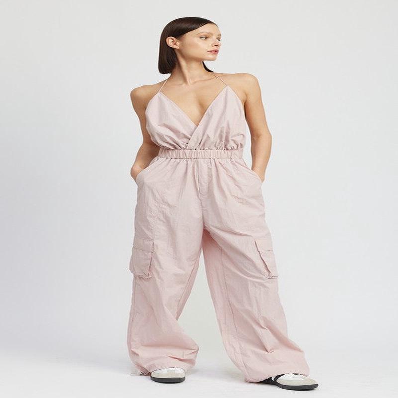 SPAGHETTI STRAP CARGO JUMPSUIT *Online Only*