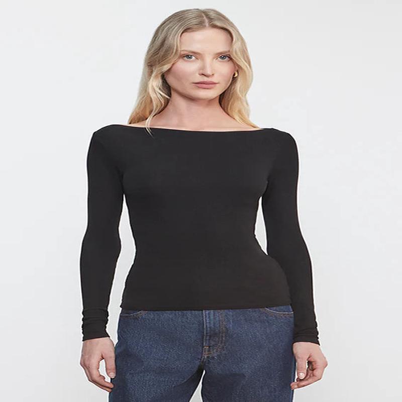 Enza Costa Silk Knit Boatneck Top