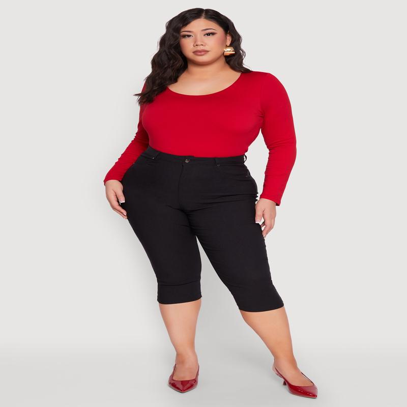 Plus Size Hyperstretch Capri Pants