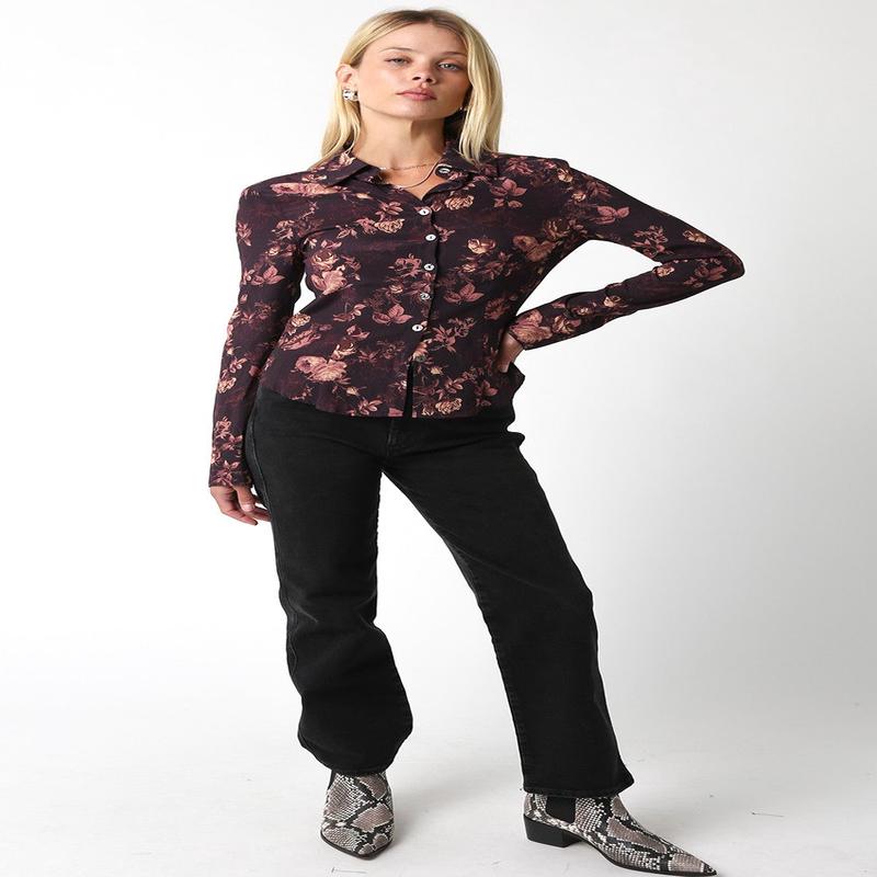 Olivaceous Angela Floral Shirt