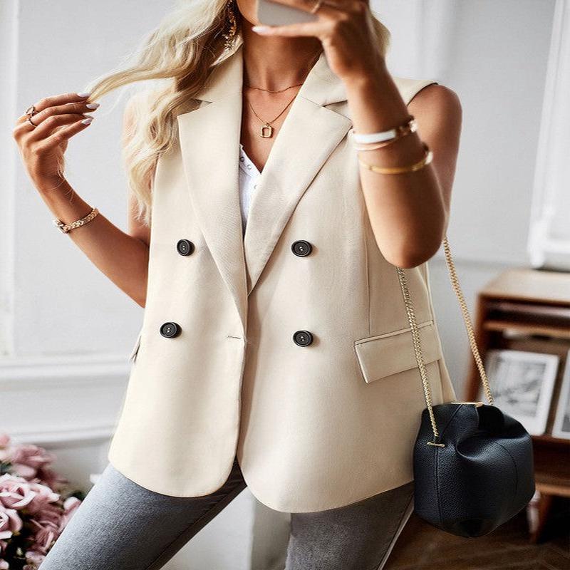Double Breasted Blazer Vest *Online Only*
