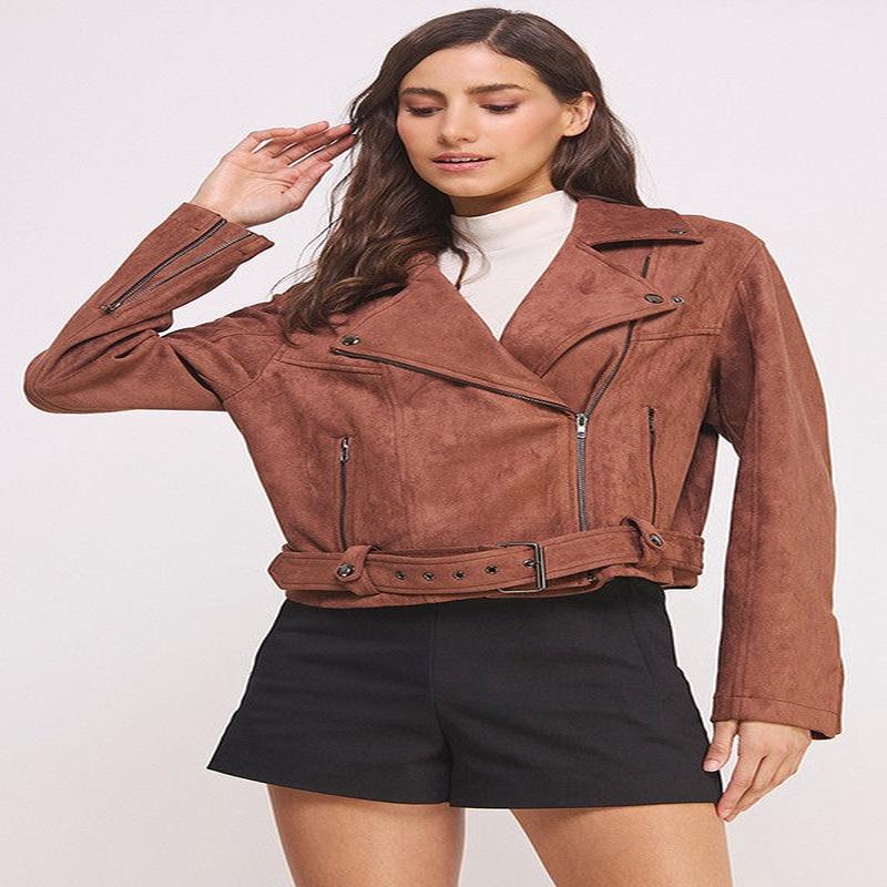 Faux Suede Moto Jacket *Online Only*