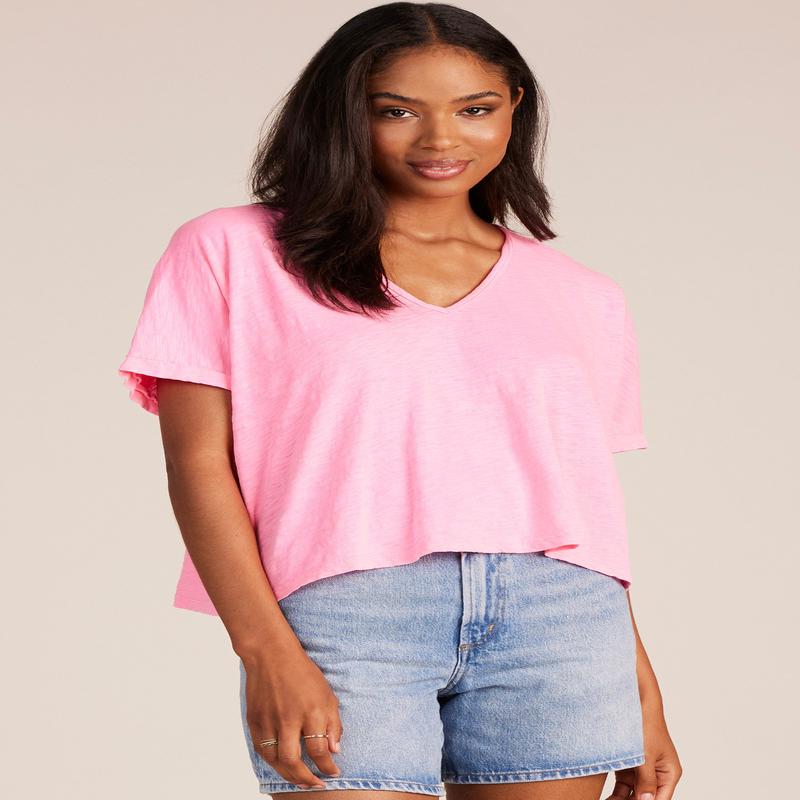 Bobi Oversized V-Neck Tee