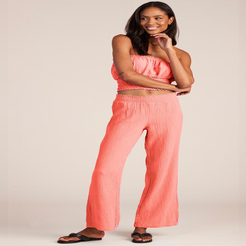 Bobi Smocked Waist Wide Leg Pants