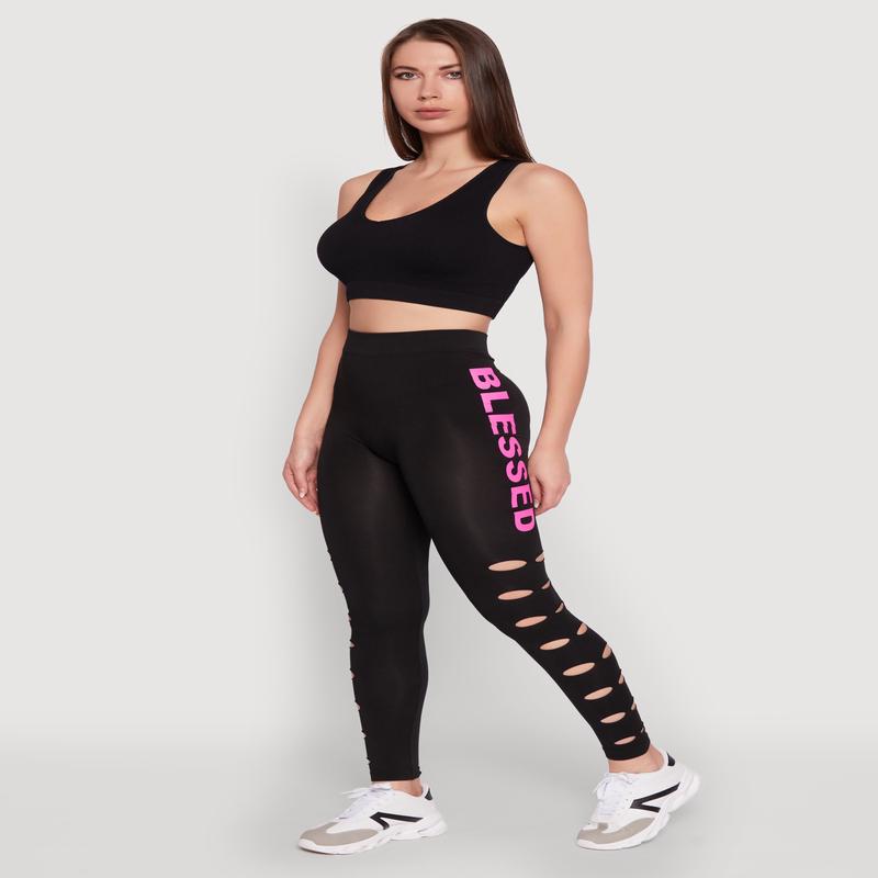 Blessed Graphic High Waisted Leggings