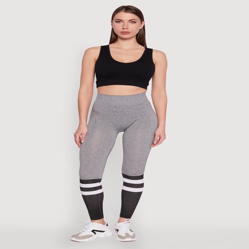 Trendy High Waisted Good Vibes Graphic Leggings