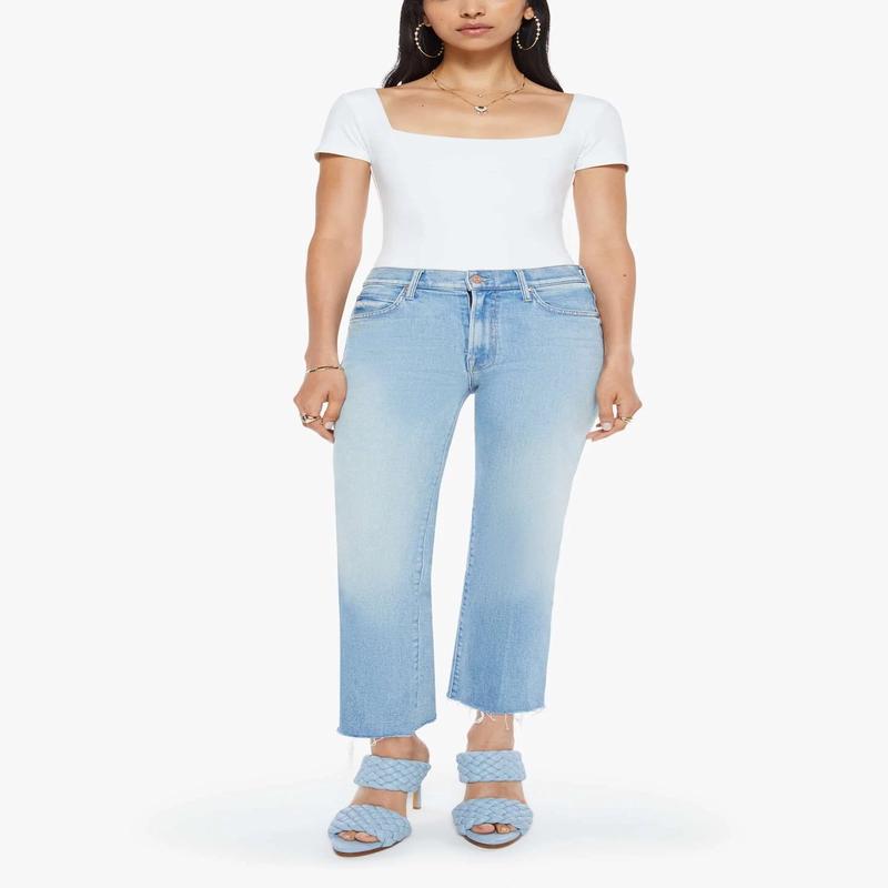 Mother Kick It Ankle Fray Jeans