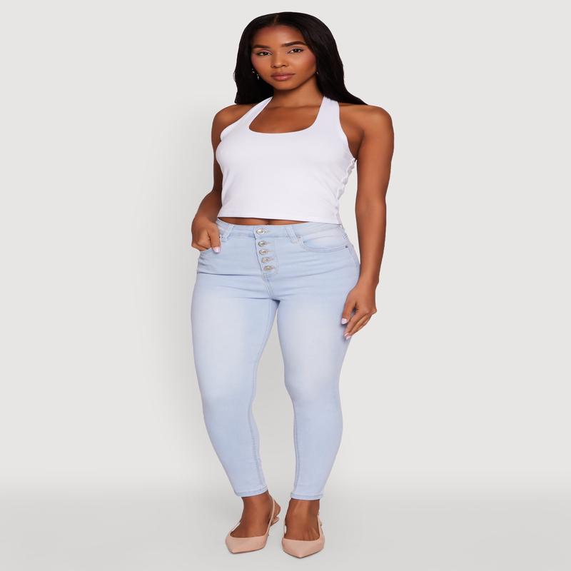 WAX High Waisted Skinny Leg Stretch Jeans